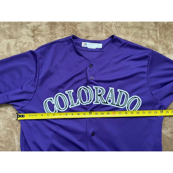 Colorado Rockies Purple‎ MLB Jersey Bradley 33 Men’s Size XL - Picture 3 of 6
